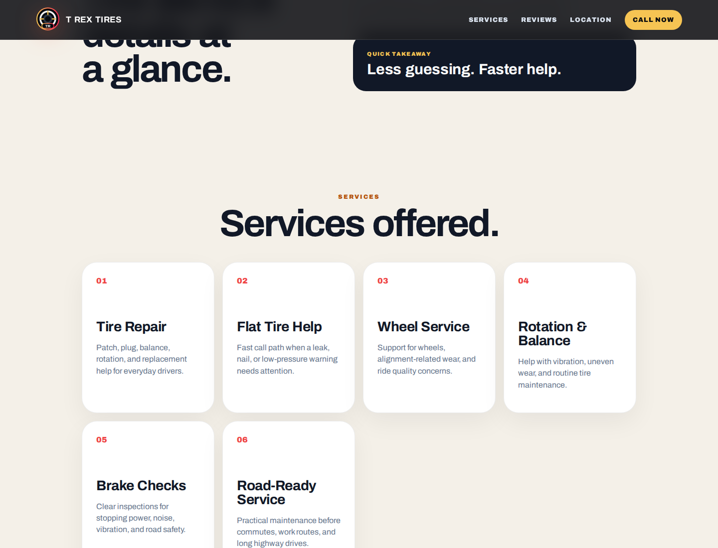 Example local mechanic website preview