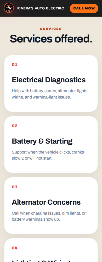 Mobile website preview example